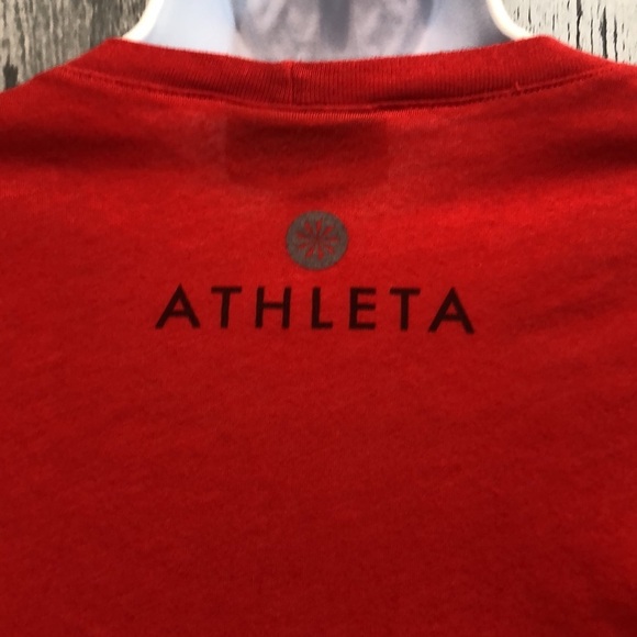 Athleta I ❤️ Sweat Red Short Sleeve Tee XXS - Picture 4 of 9